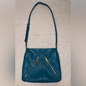Michael Kors Vintage Teal Leather Crossbody
